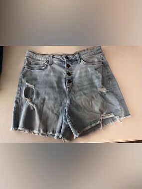 LC Lauren Conrad Light Blue Denim Jeans with Brown Stitching